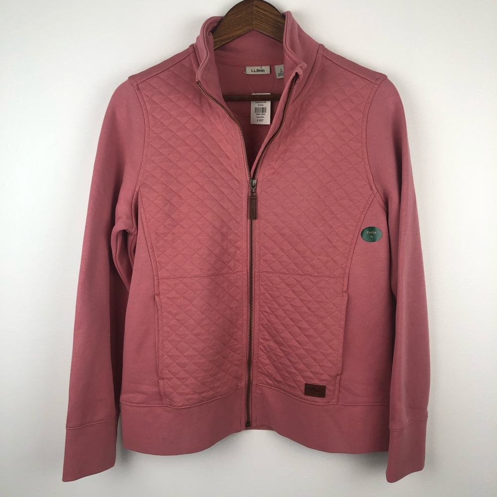 L.L. Bean Rose Wash Quilted Full Zip Sweatshirt - Picture 11 of 11